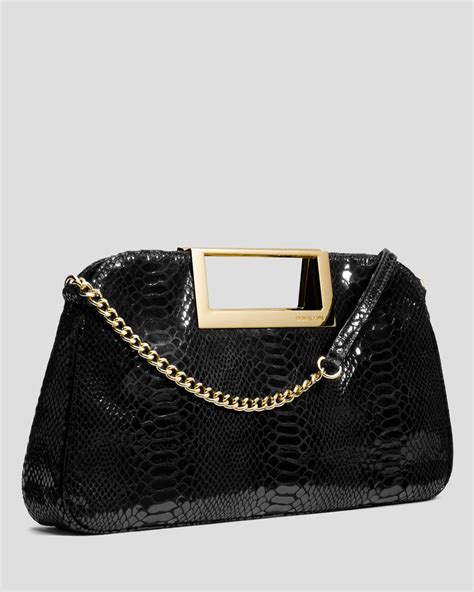 michael kors black ruffled leather purse clutch|Michael Kors berkley clutch.